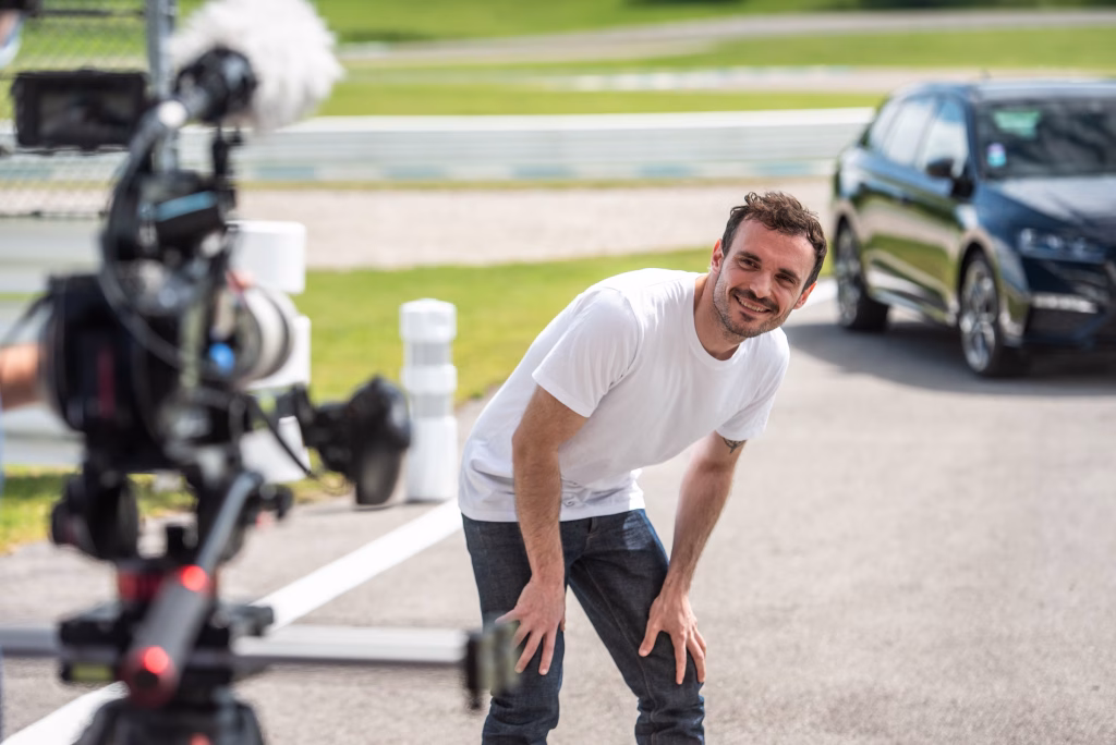Jérôme Niel tournage Škoda E-Défis saison 1